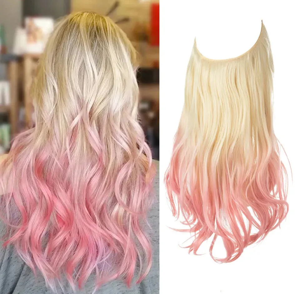 22 inch women hair extensions, chemical fiber matte high-temperature silk curly hair with many styles to choose from supporting customization