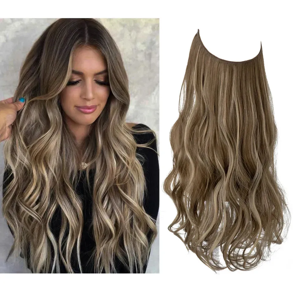22 inch women hair extensions, chemical fiber matte high-temperature silk curly hair with many styles to choose from supporting customization