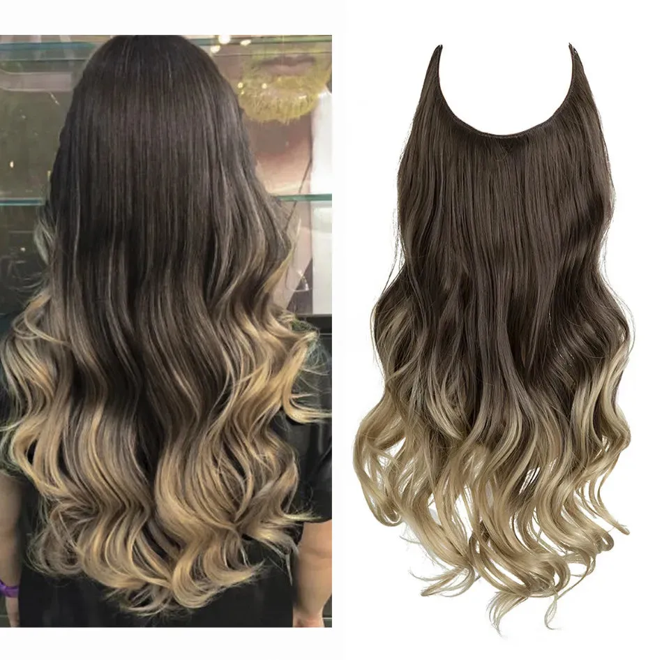 22 inch women hair extensions, chemical fiber matte high-temperature silk curly hair with many styles to choose from supporting customization