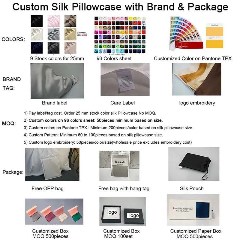 25 Momme Silk Pillowcase - Envelope - Standard size - custom and wholesale