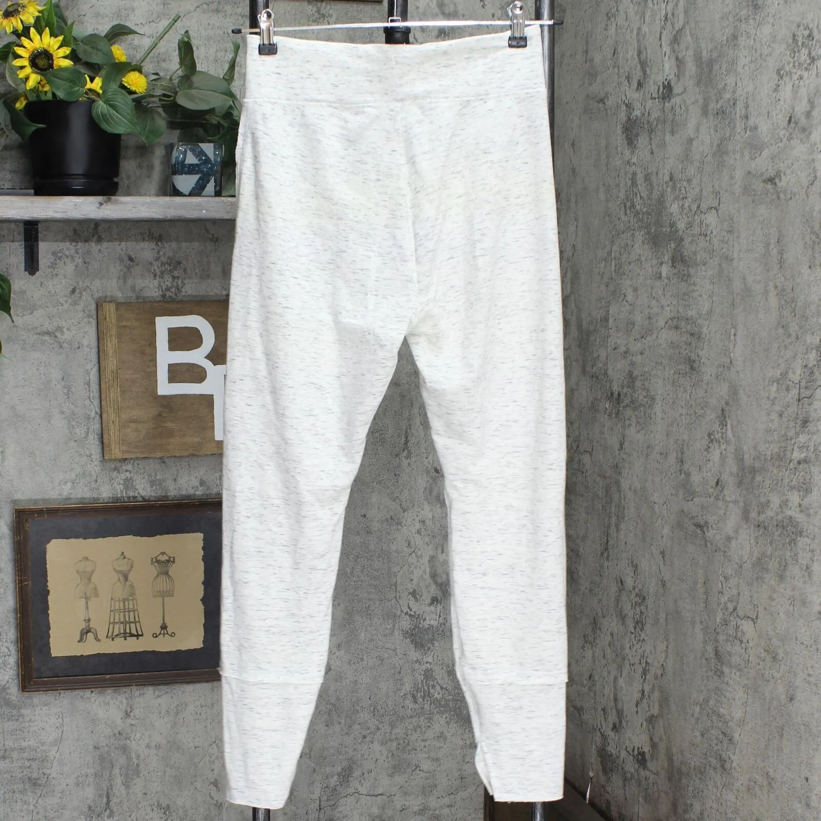 A New Day Women's Drawstring High-Waist Lounge Leggings Cream Ivory M
