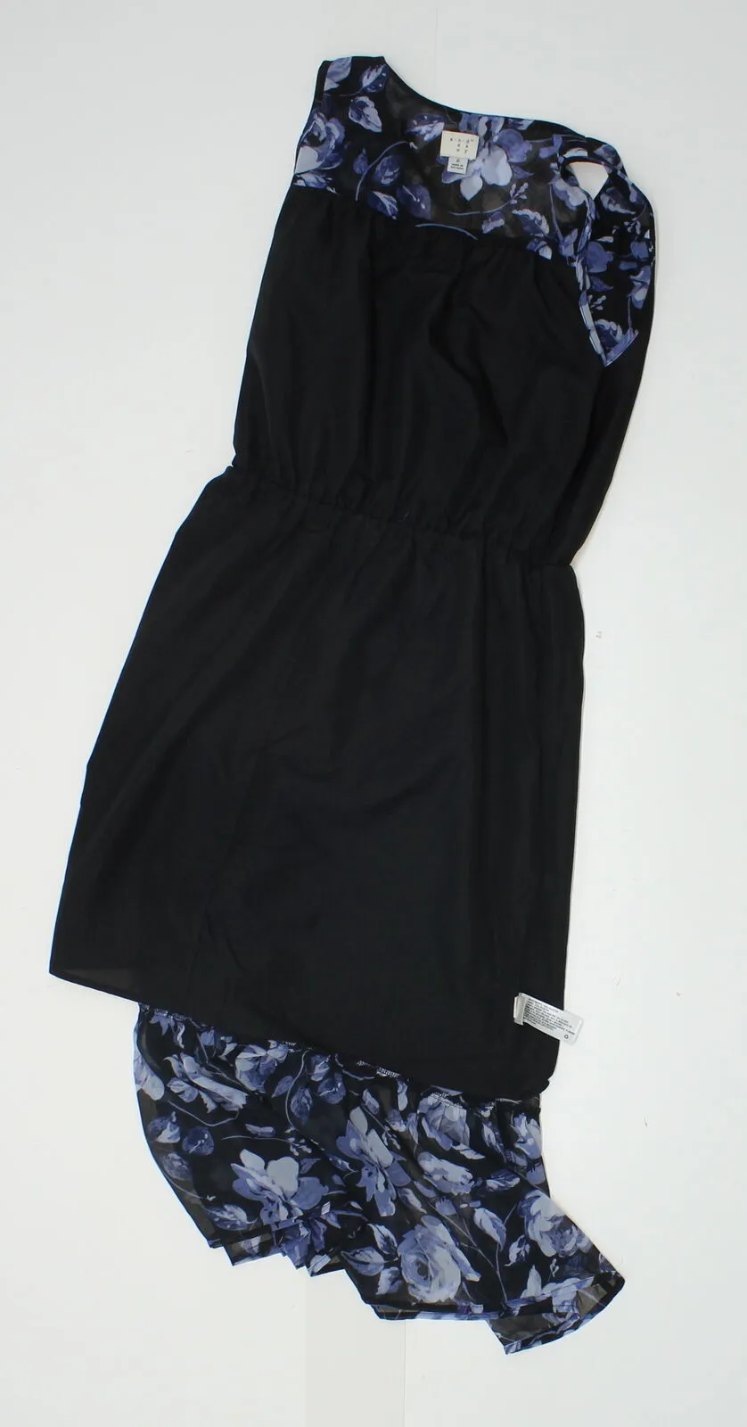 A New Day Women's Floral Chiffon Midi Dress Blue Small