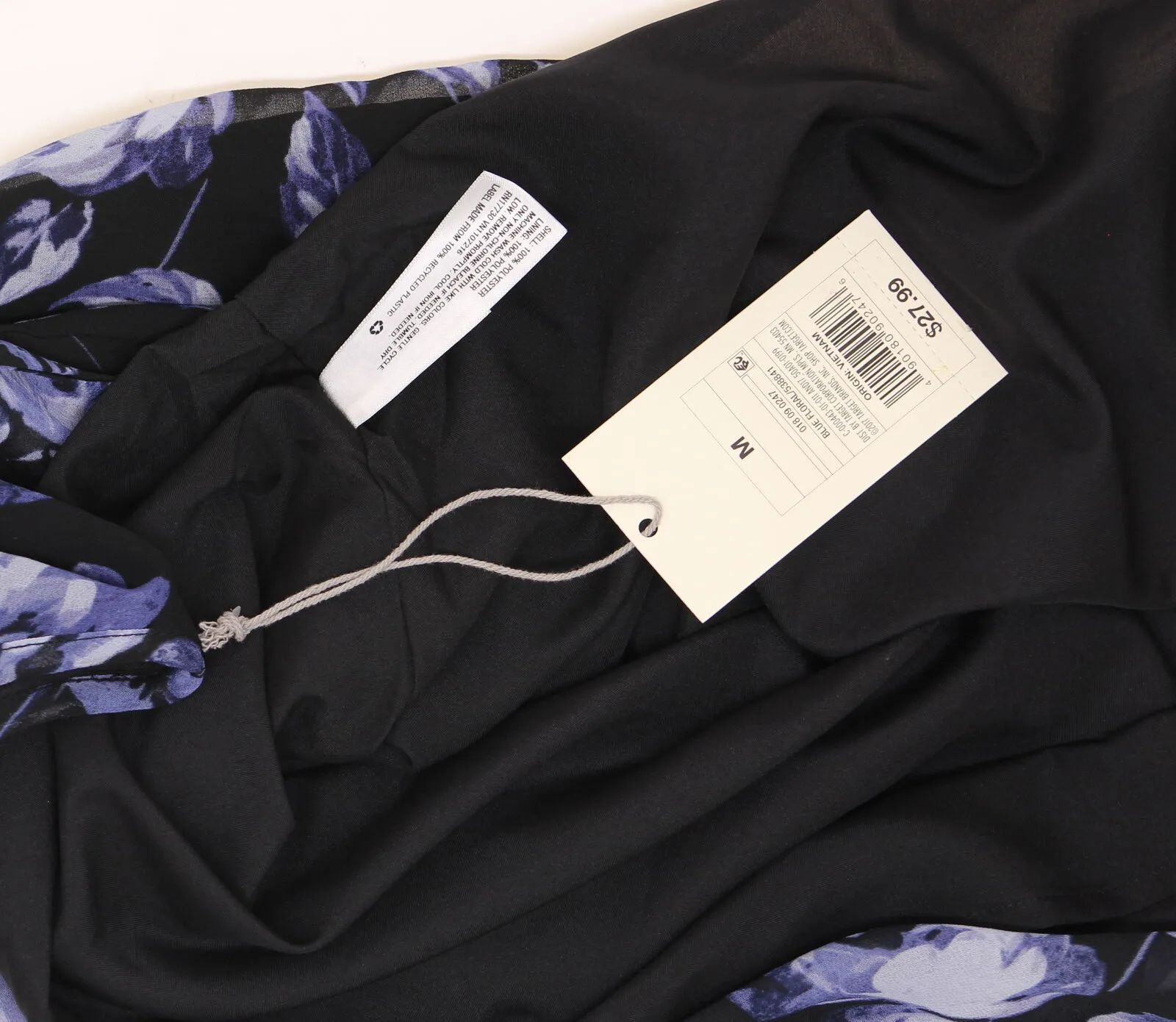 A New Day Women's Floral Chiffon Midi Dress Navy Medium