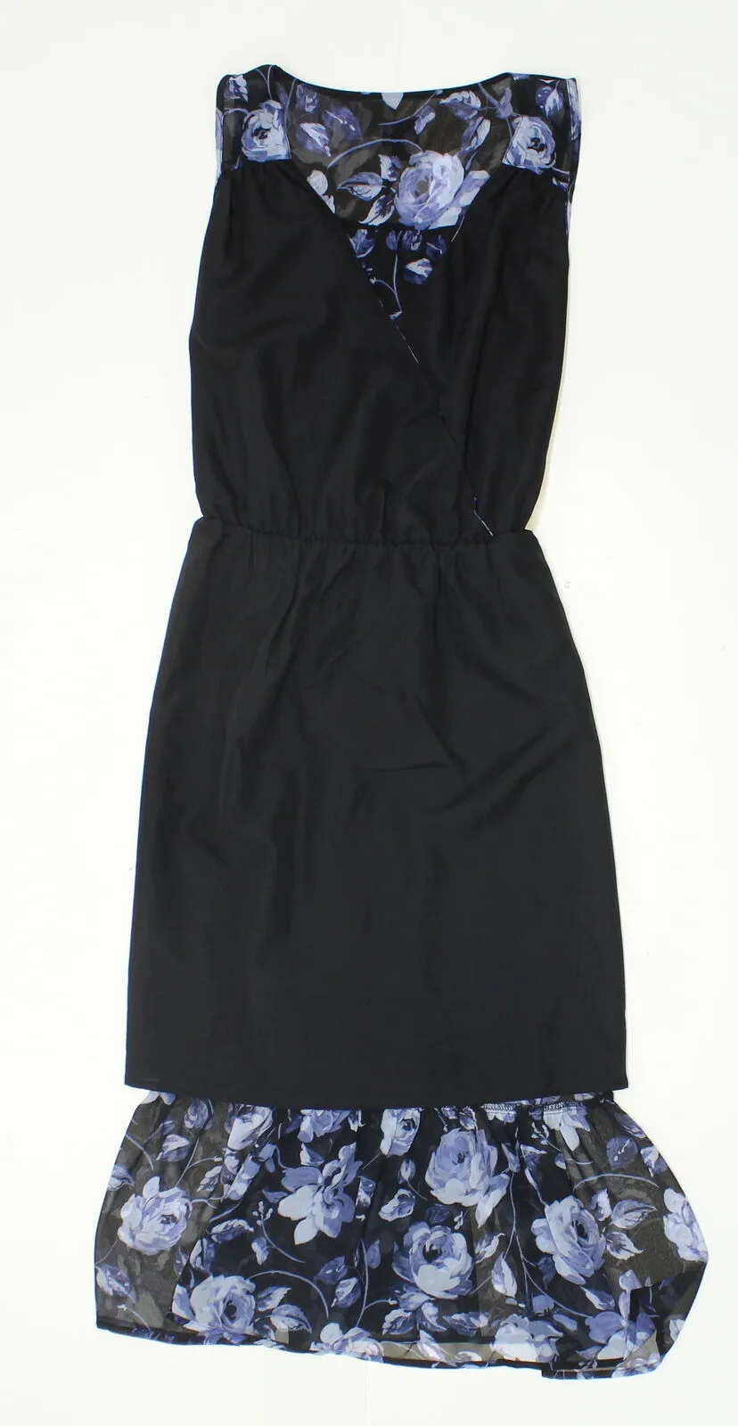 A New Day Women's Floral Chiffon Midi Dress Navy Medium