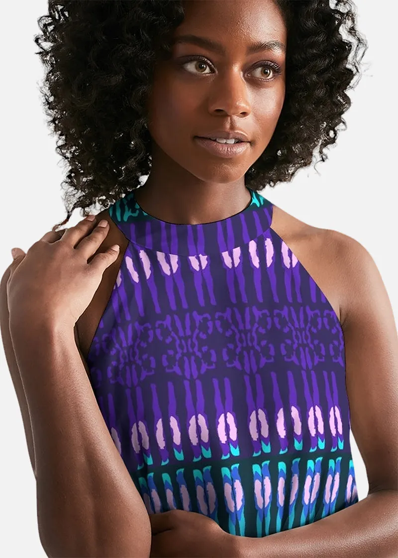 Adinke African Print Halter Dress