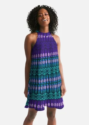 Adinke African Print Halter Dress