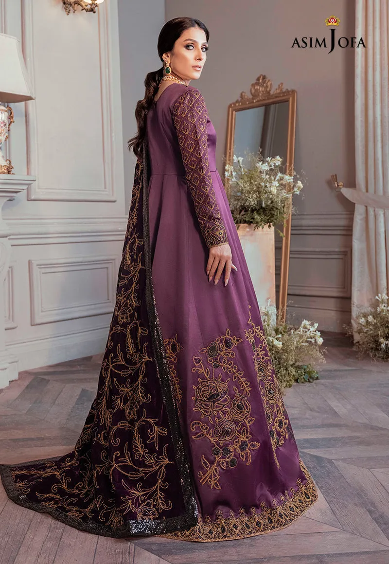 AJAM-06 | The Ayeza Edit by Asim Jofa Makhmal Royal Velvet Winter Collection 2022 | Unstitched Embroidered Velvet Suits