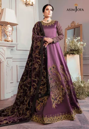 AJAM-06 | The Ayeza Edit by Asim Jofa Makhmal Royal Velvet Winter Collection 2022 | Unstitched Embroidered Velvet Suits