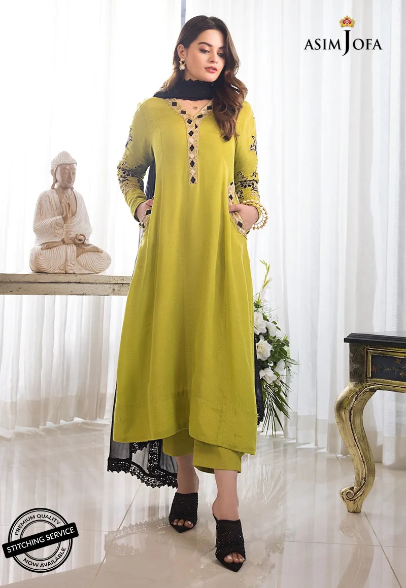 AJIM-18 Asim Jofa The Iqra & Minal Edit Winter Collection 2022 | Unstitched Embroidered Cotton Suits