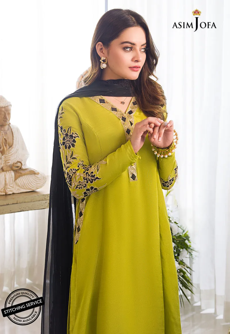 AJIM-18 Asim Jofa The Iqra & Minal Edit Winter Collection 2022 | Unstitched Embroidered Cotton Suits