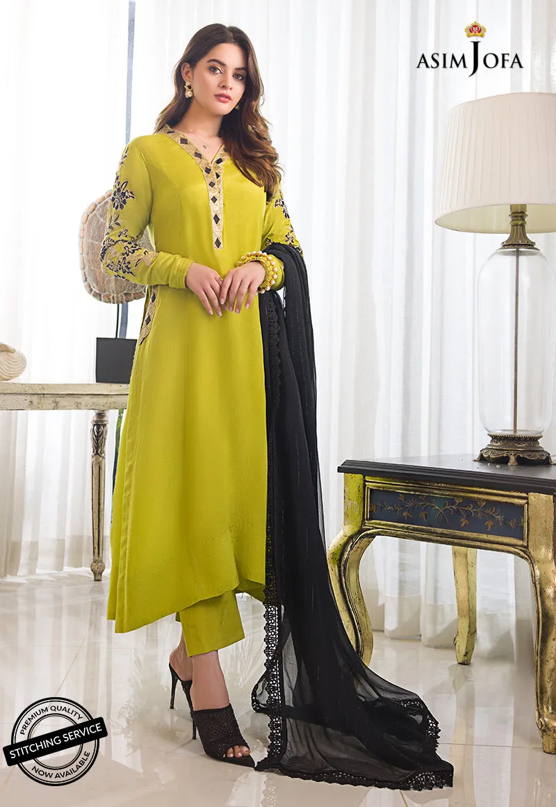 AJIM-18 Asim Jofa The Iqra & Minal Edit Winter Collection 2022 | Unstitched Embroidered Cotton Suits