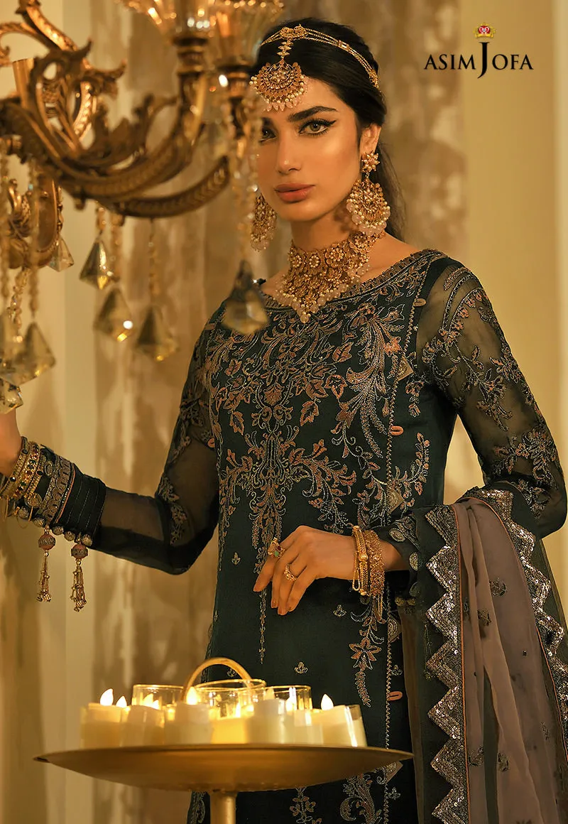 AJST-08 | Asim Jofa Sadqay Tumharay Eid Collection 2022 | Unstitched Embroidered Organza Suits