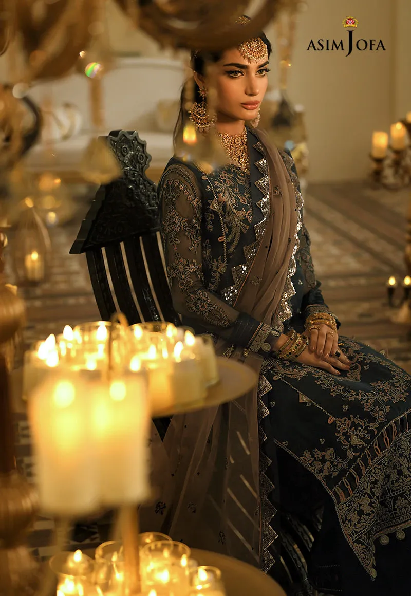 AJST-08 | Asim Jofa Sadqay Tumharay Eid Collection 2022 | Unstitched Embroidered Organza Suits