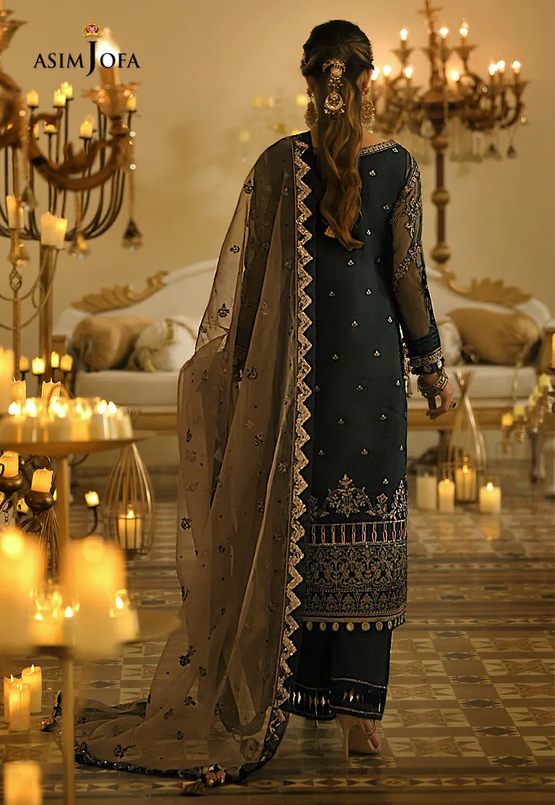 AJST-08 | Asim Jofa Sadqay Tumharay Eid Collection 2022 | Unstitched Embroidered Organza Suits