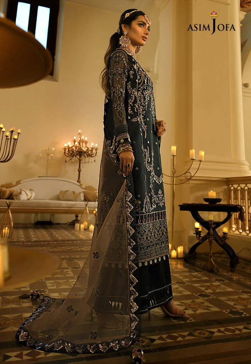 AJST-08 | Asim Jofa Sadqay Tumharay Eid Collection 2022 | Unstitched Embroidered Organza Suits