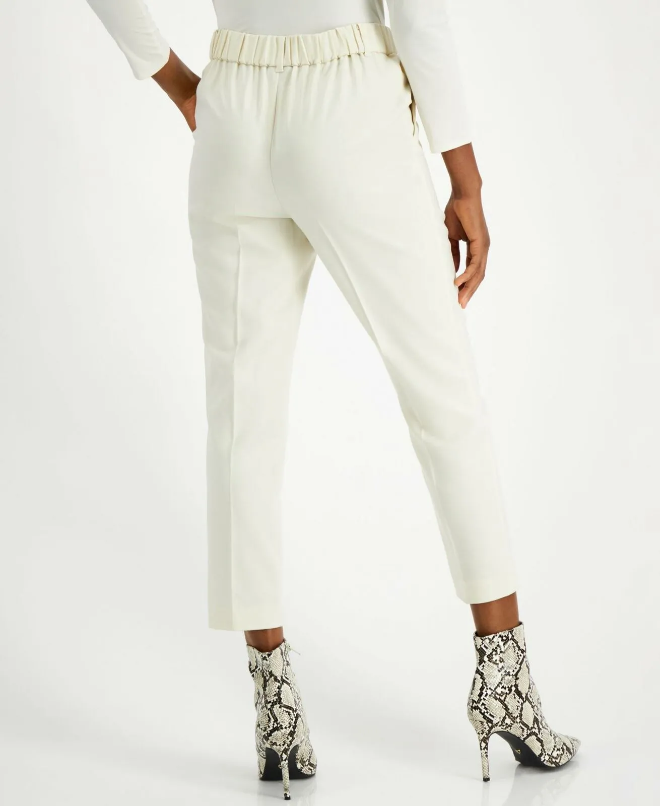 Alfani Women's High Rise Pull-On Slim Leg Ankle Pants