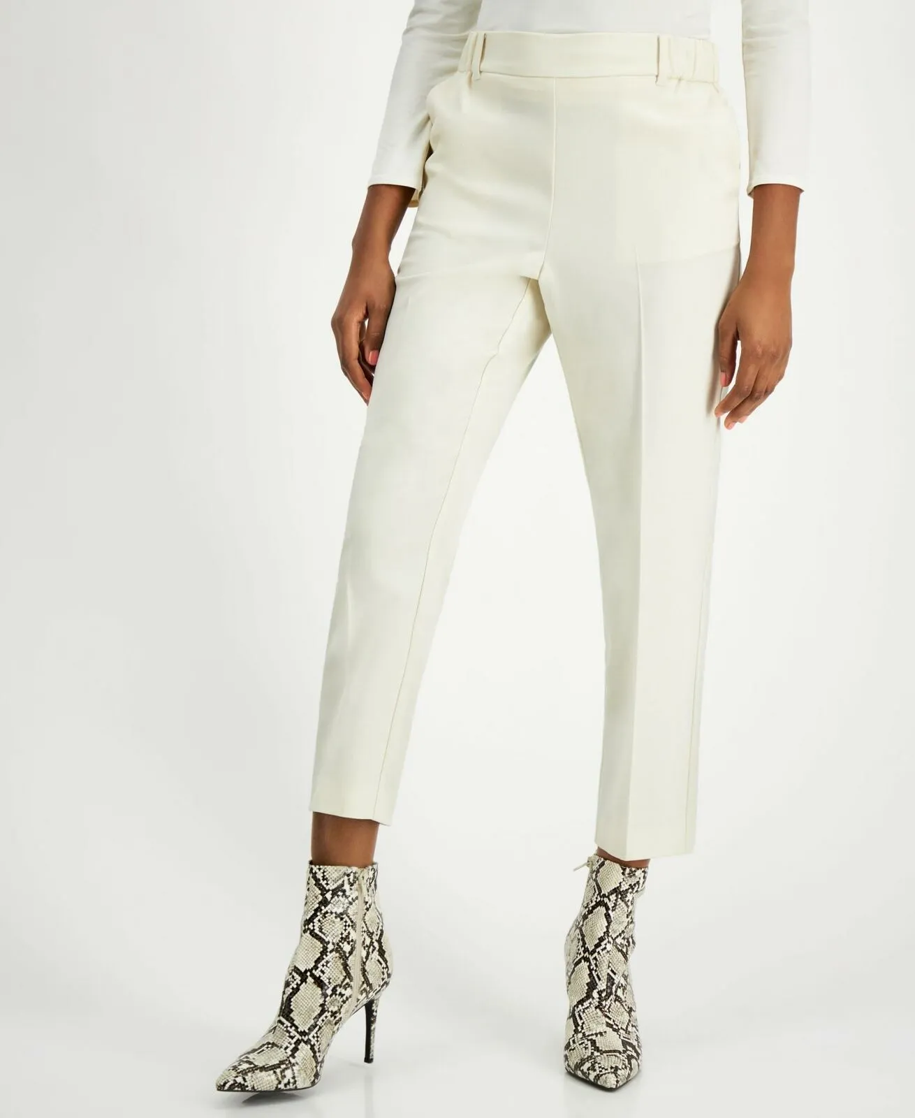 Alfani Women's High Rise Pull-On Slim Leg Ankle Pants