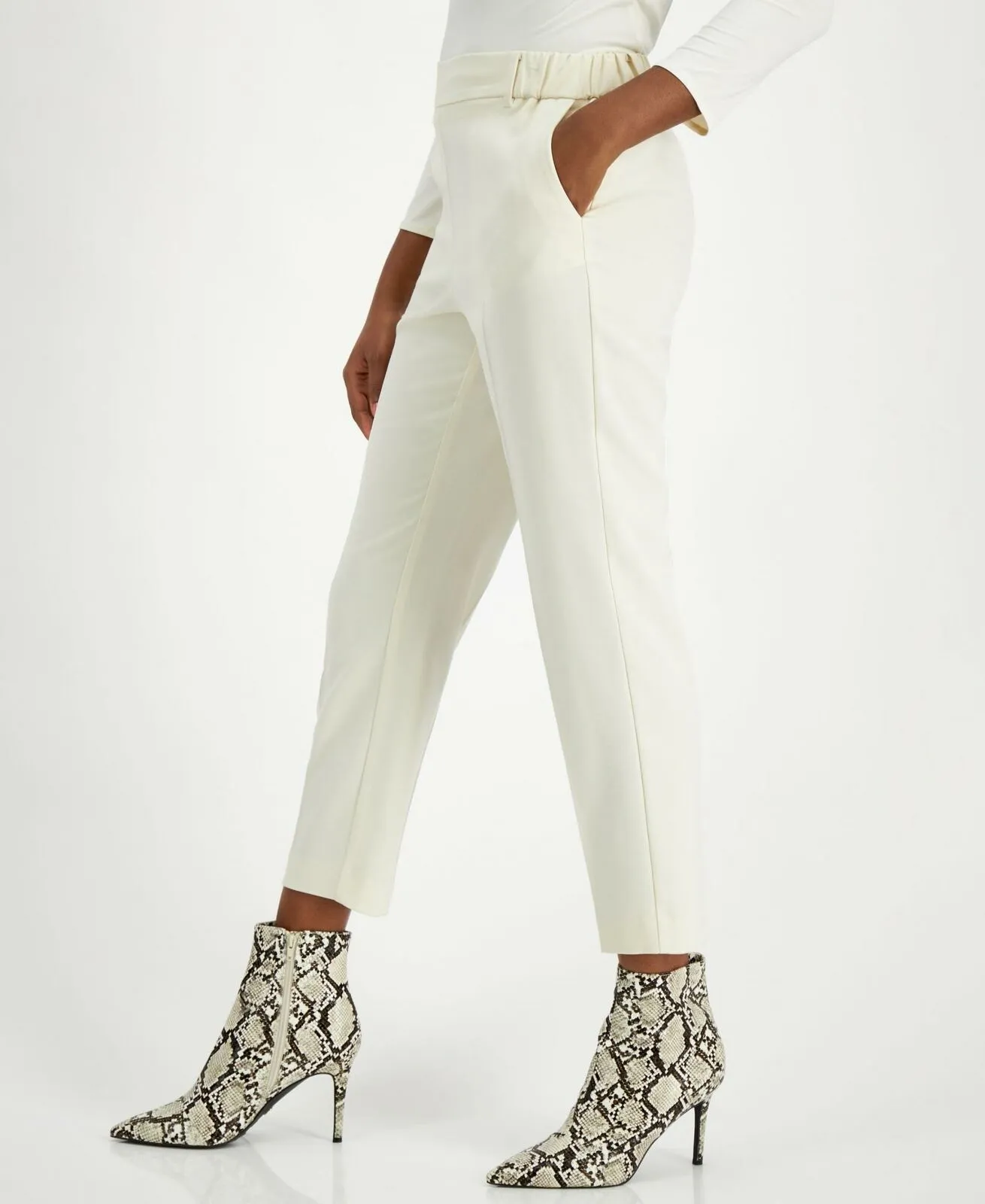 Alfani Women's High Rise Pull-On Slim Leg Ankle Pants
