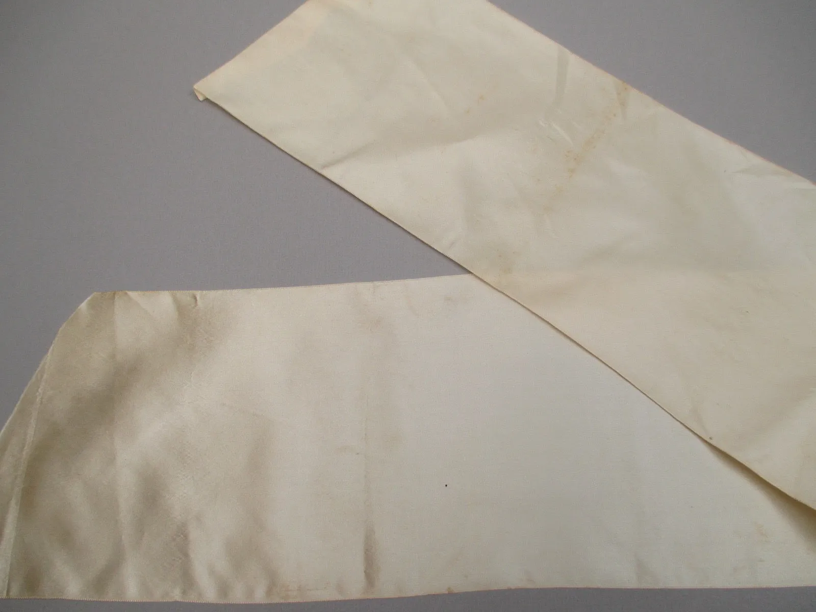 Antique Victorian silk satin wide ribbon