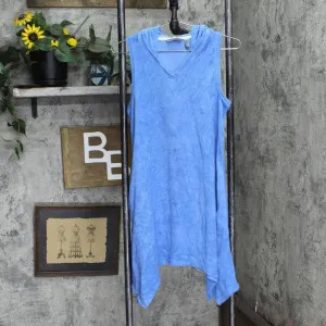 Anybody Women's Baby Terry Hooded Sharkbite Tunic A354753 Marina Blue XS