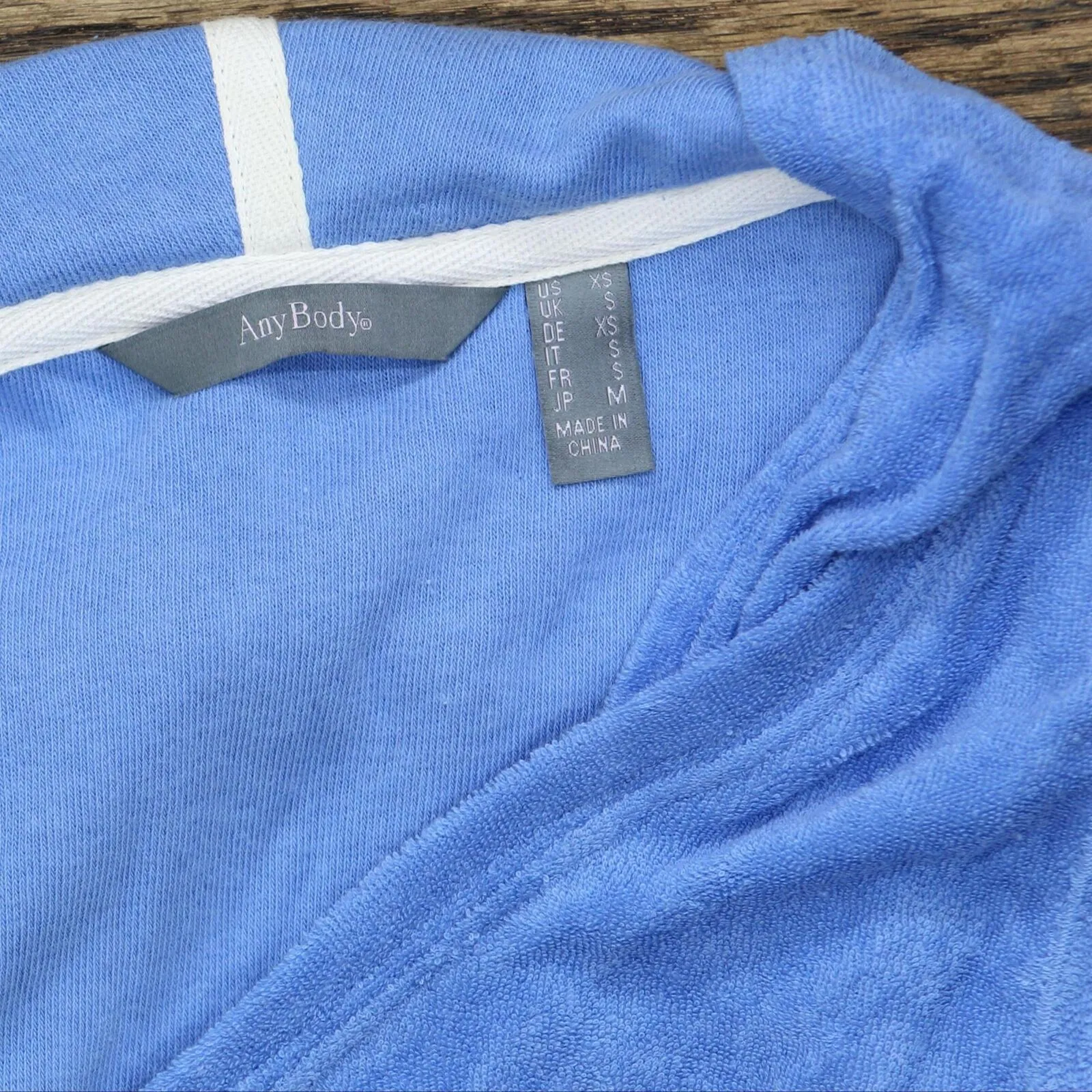 Anybody Women's Baby Terry Hooded Sharkbite Tunic A354753 Marina Blue XS
