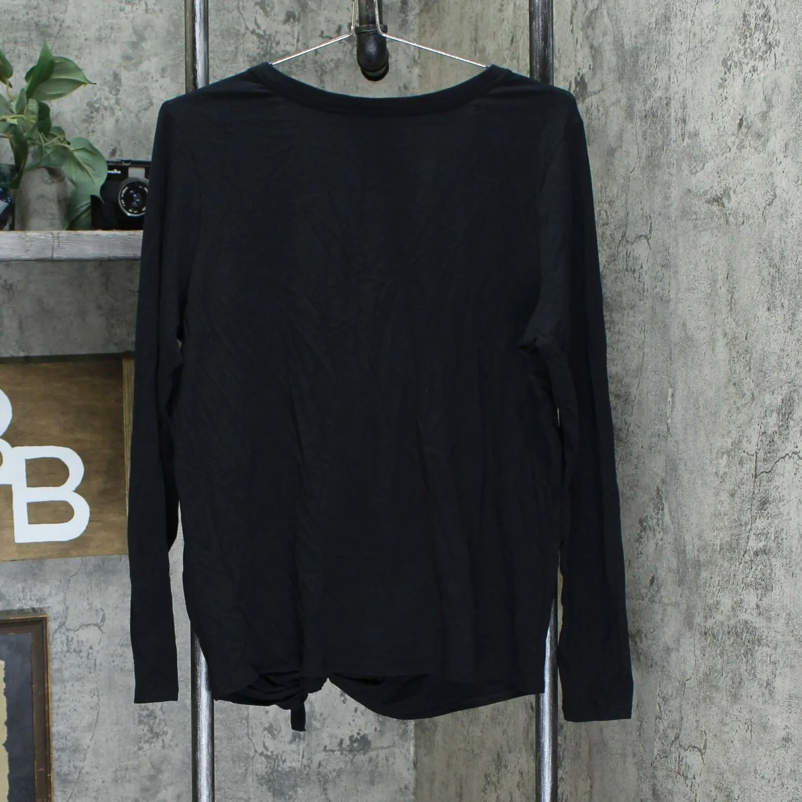 AnyBody Women's Long Sleeve Side Tie Top