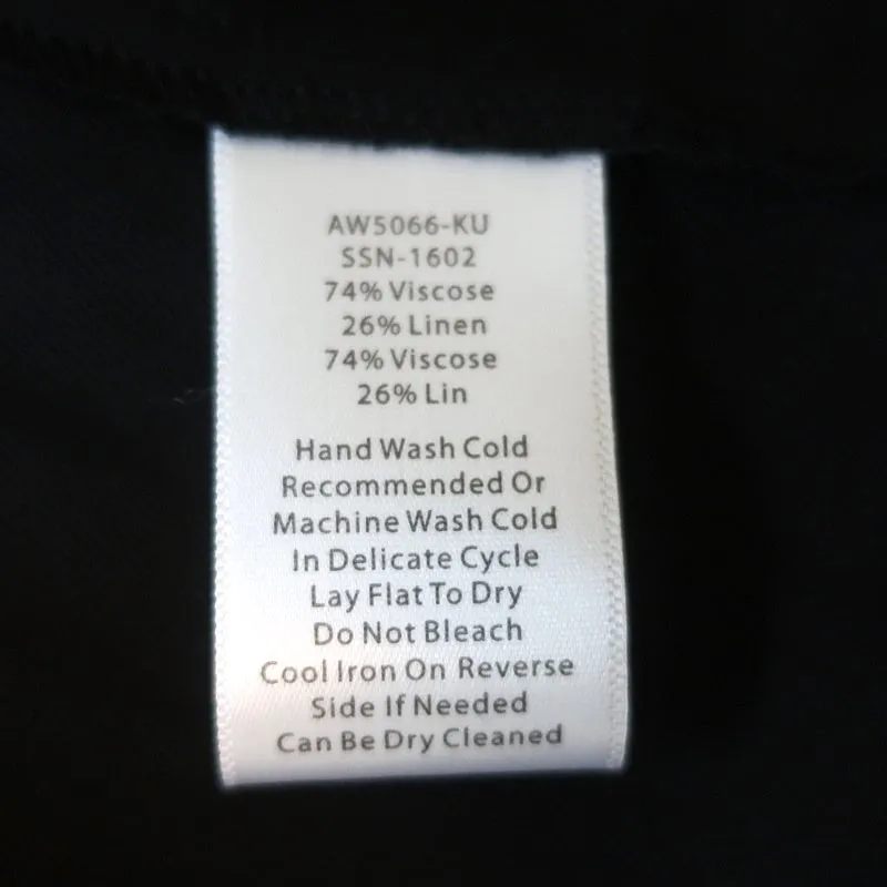 ATM Anthony Thomas Melillo Sleeveless Tuxedo Shirt Black Size Extra Small NEW