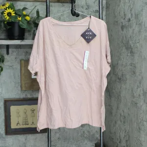Ava & Viv Women's Plus Size Short Sleeve V-Neck Essential T-Shirt 551514
