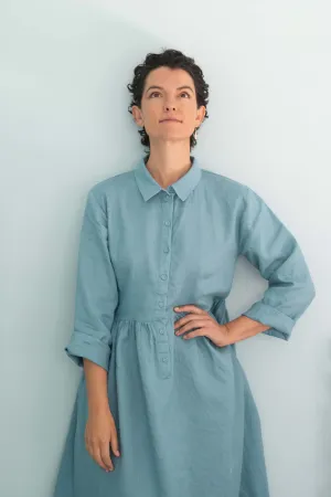 Becky dress Marine *Linen
