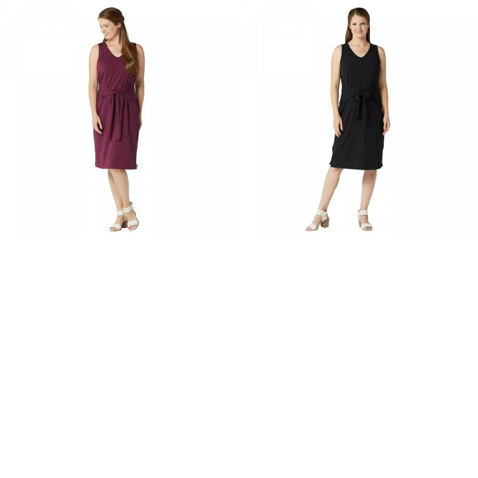 Belle by Kim Gravel Women's TripleLuxe Knit Tie Front Midi Dress