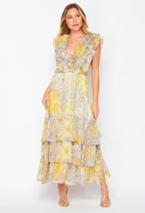 BigHit Paisley Floral Ruffle Dress