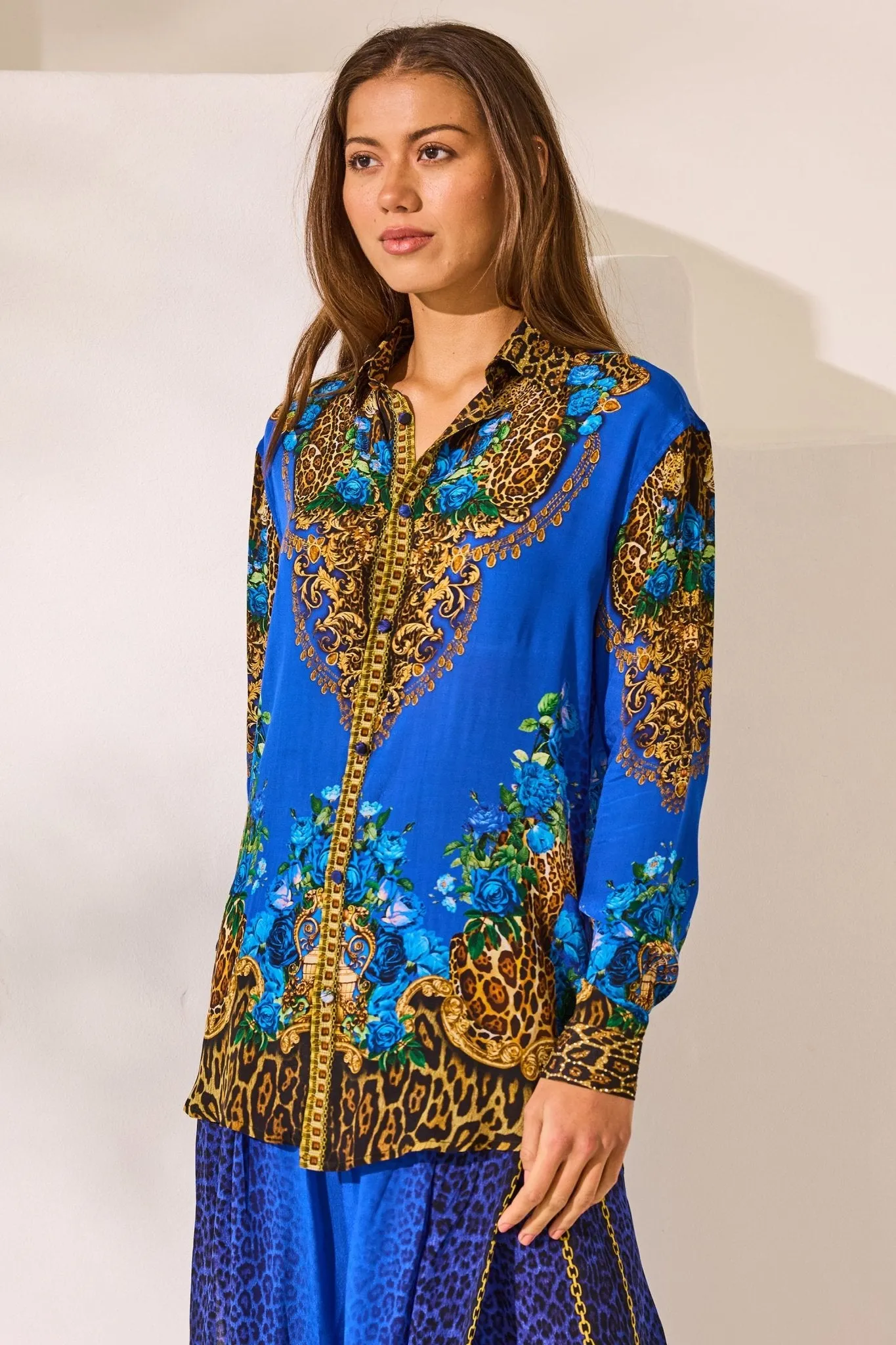 Blue Leopardess Women's Shirt
