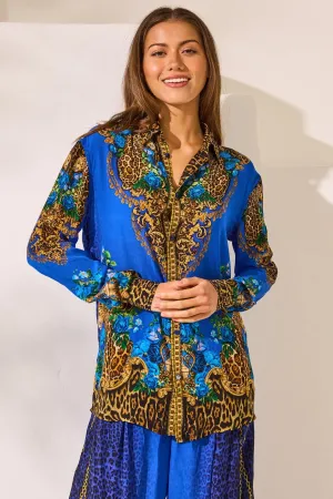Blue Leopardess Women's Shirt