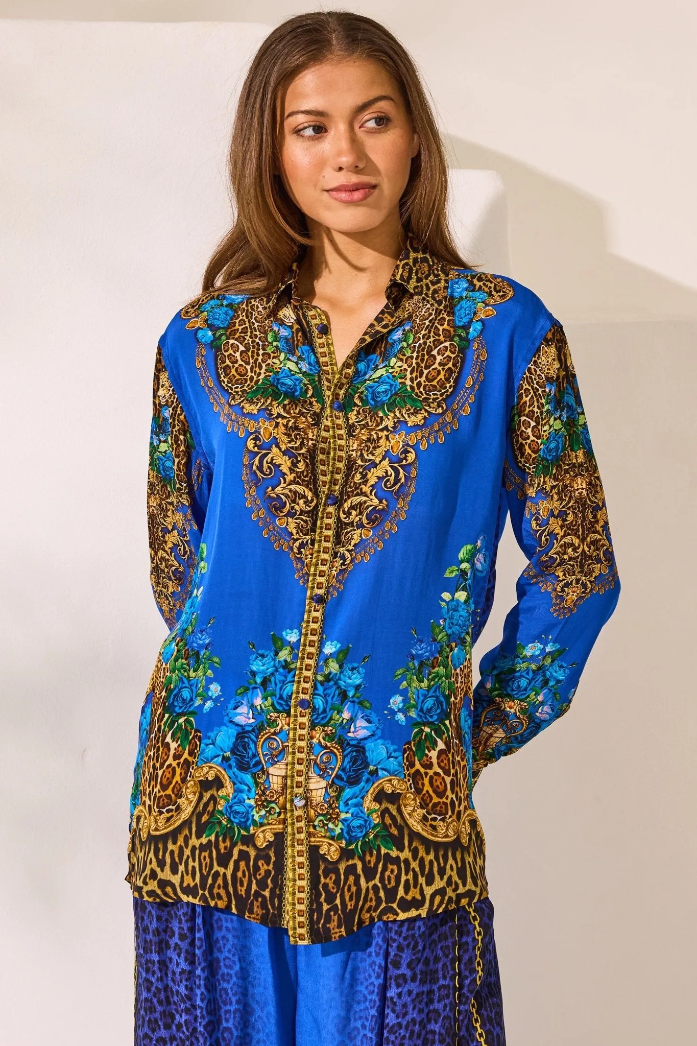 Blue Leopardess Women's Shirt