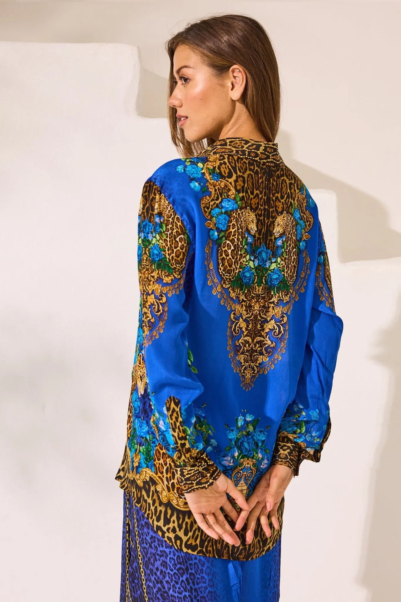 Blue Leopardess Women's Shirt