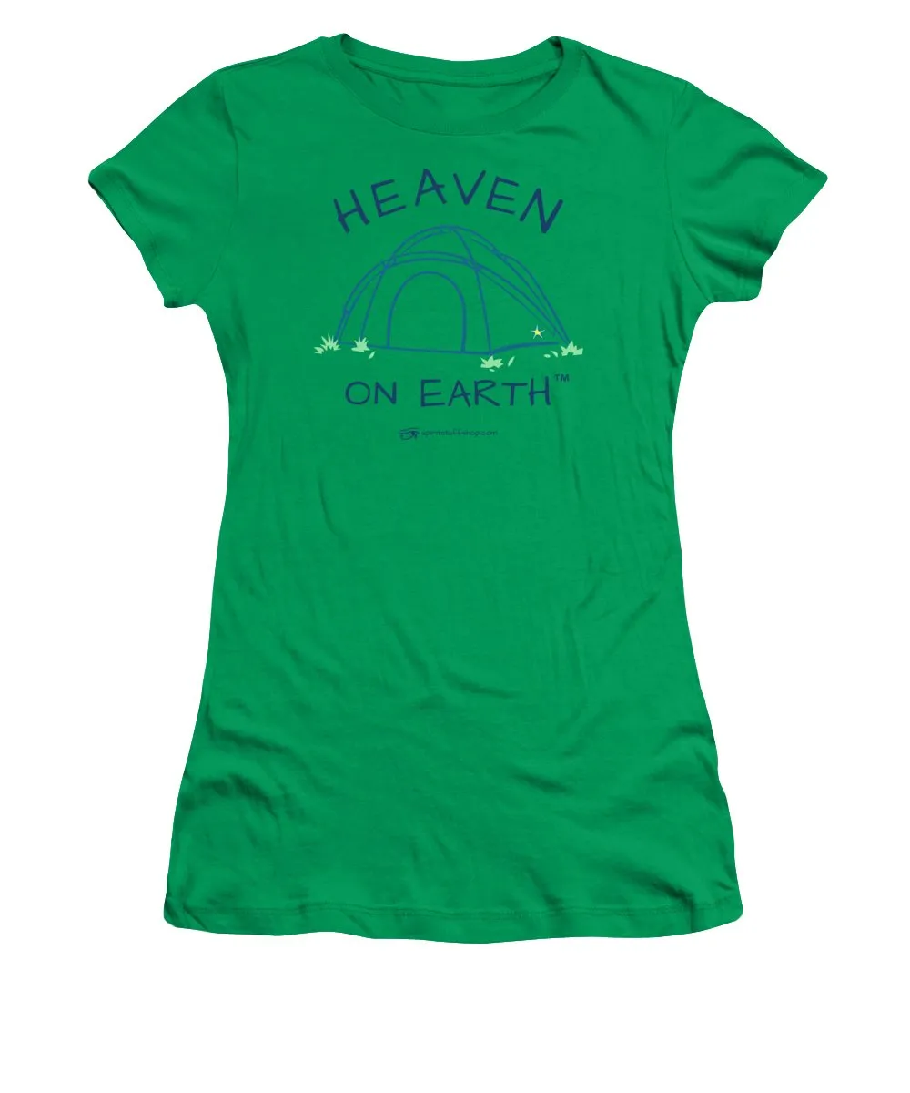 Camping/tent Heaven On Earth - Women's T-Shirt