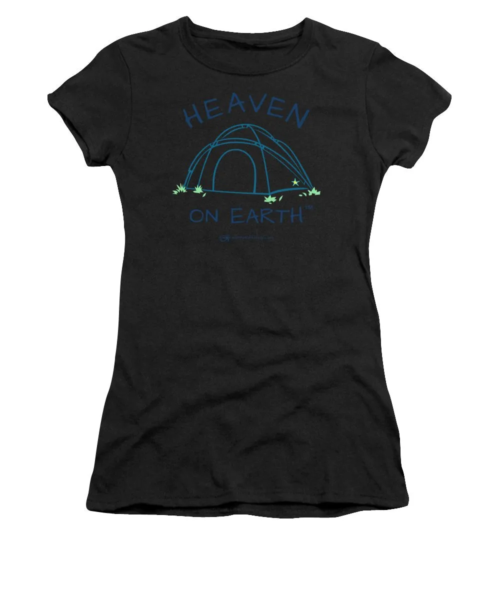 Camping/tent Heaven On Earth - Women's T-Shirt