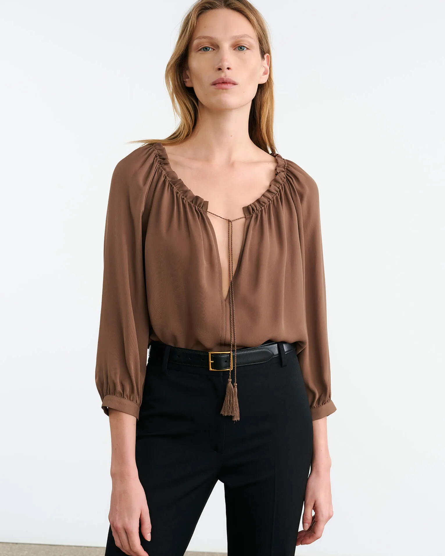 CARLEY S. SILK BLOUSE