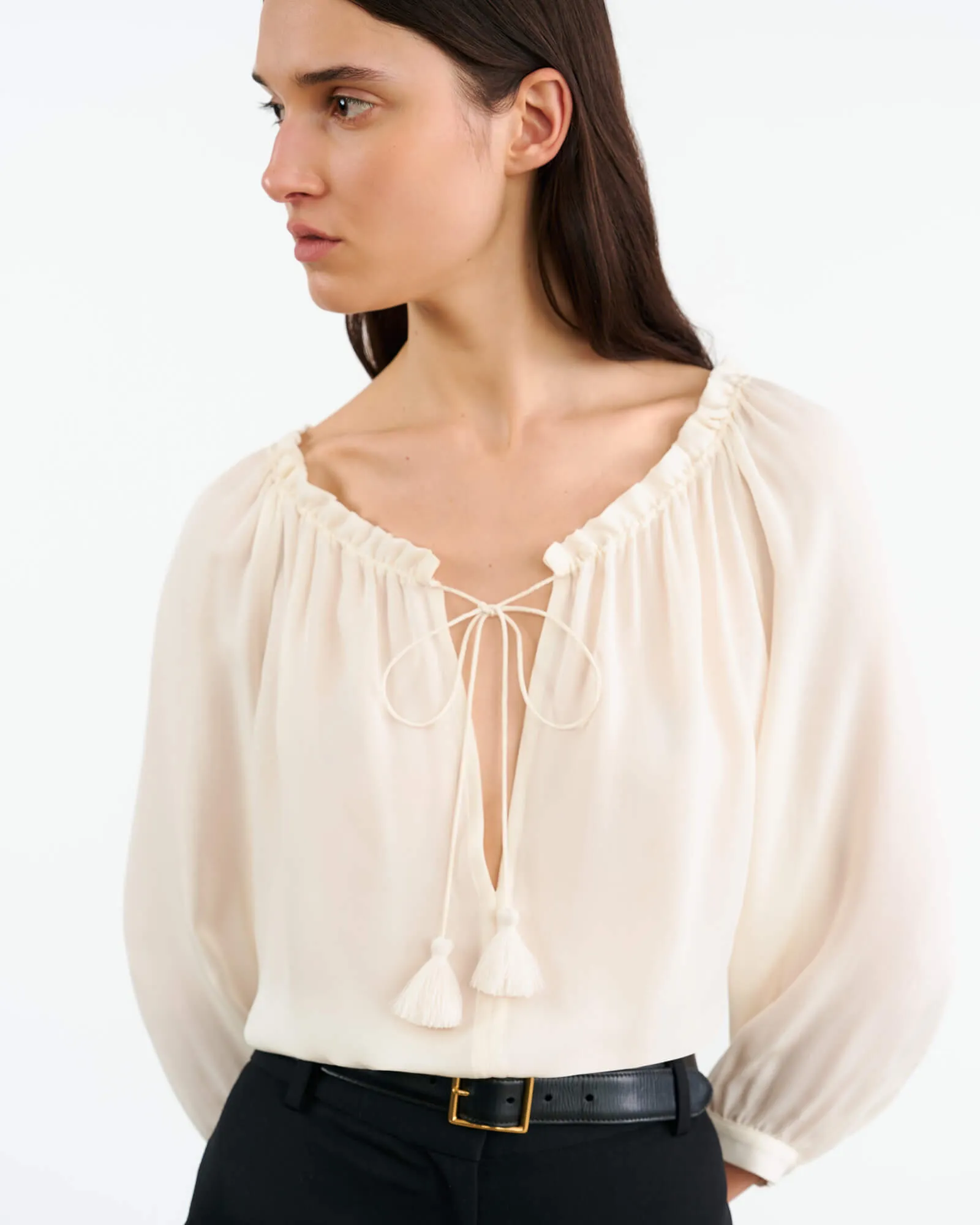 CARLEY S. SILK BLOUSE