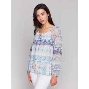 Charlie B Printed Chiffon Top