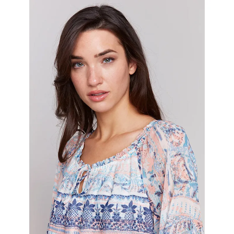 Charlie B Printed Chiffon Top