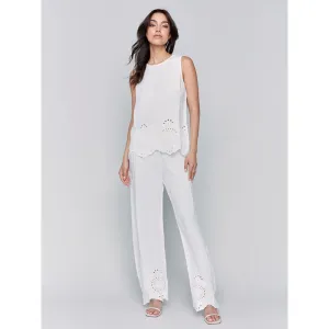Charlie B Pull On Linen Pant