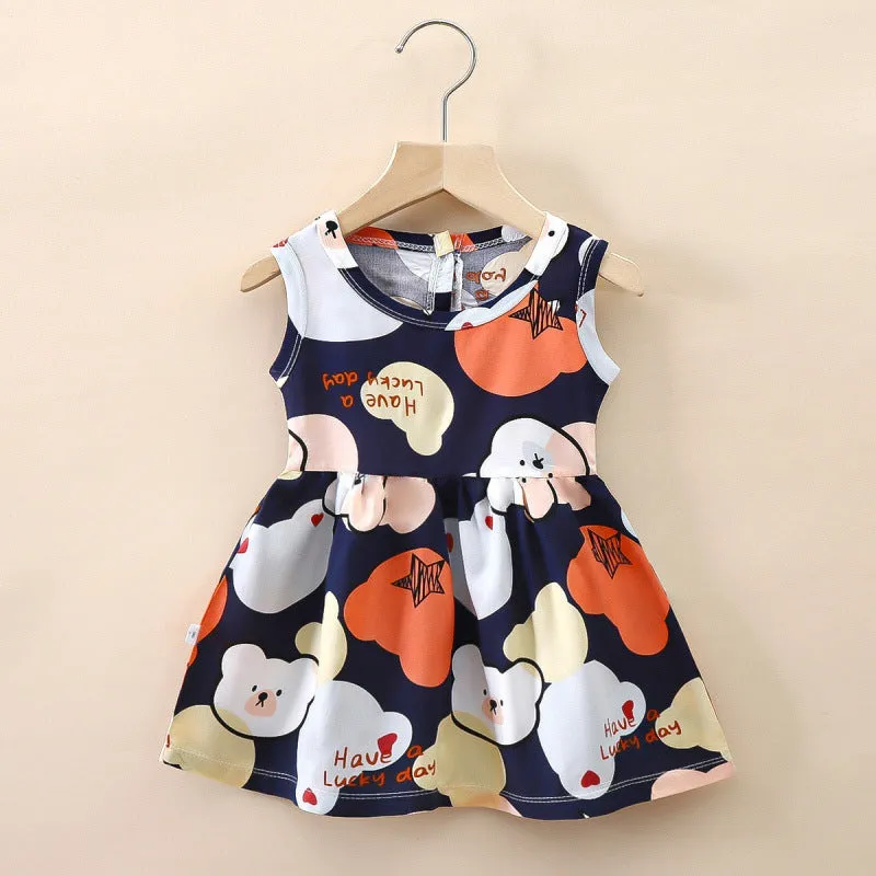 Children's Clothing Summer Children Shirt Girls' Cotton Silk Skirt Baby Girl Dress Princess Dress Wholesale Vest Skirt Baby Clothes