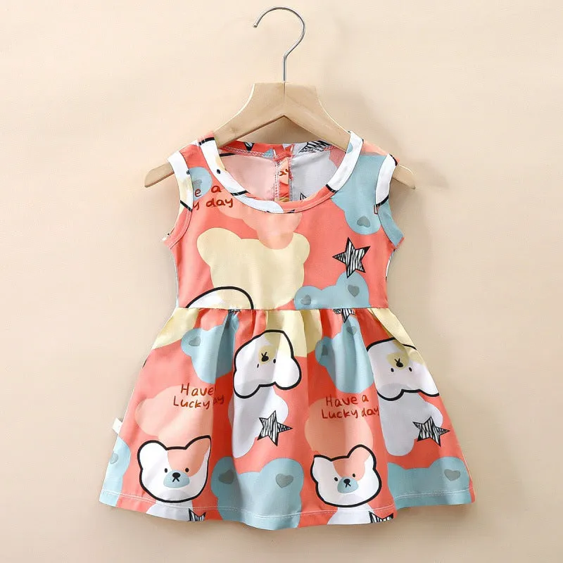 Children's Clothing Summer Children Shirt Girls' Cotton Silk Skirt Baby Girl Dress Princess Dress Wholesale Vest Skirt Baby Clothes