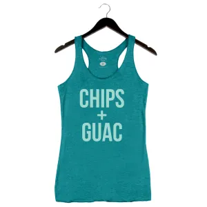 Chips   Guac - Women's Racer Tank - Teal