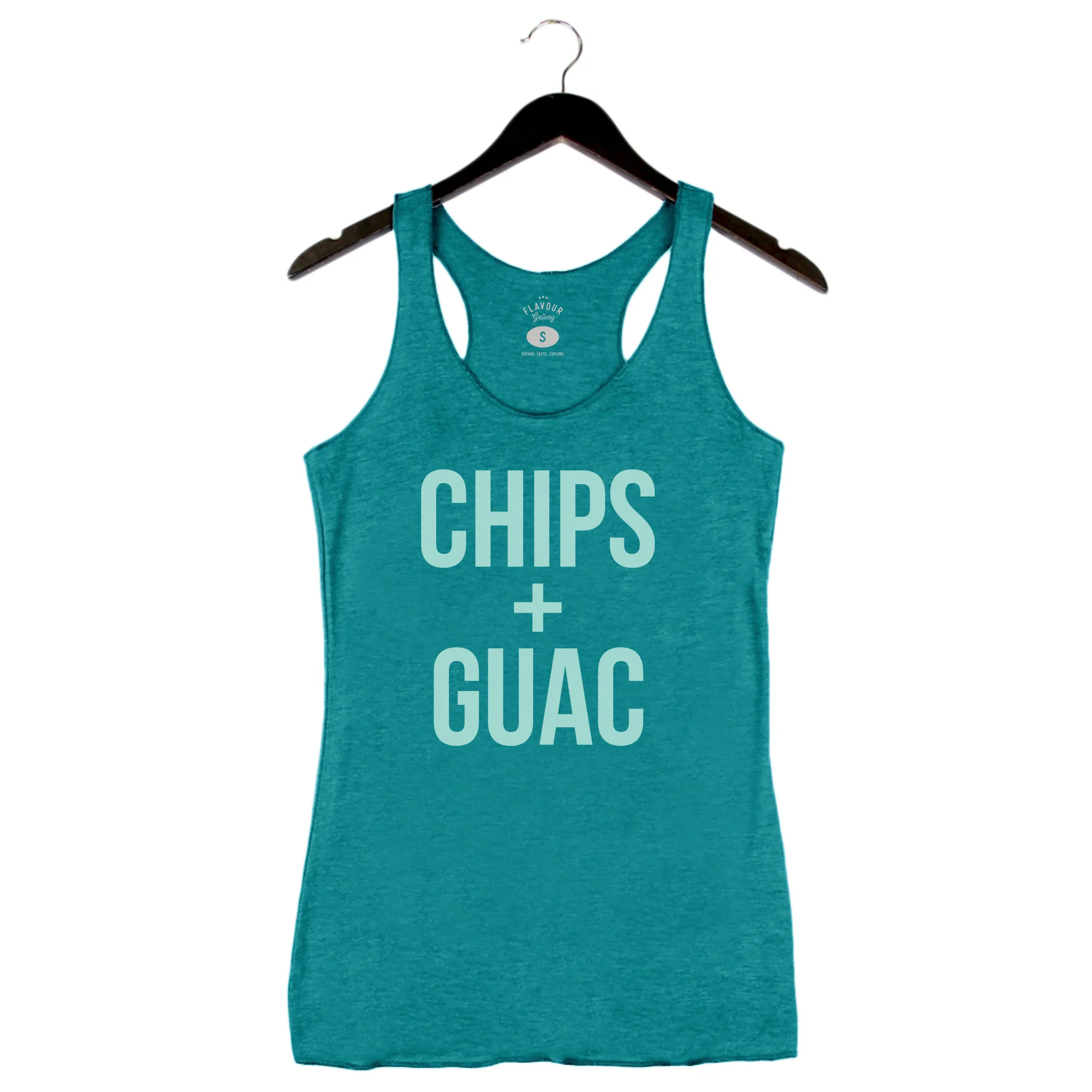 Chips   Guac - Women's Racer Tank - Teal