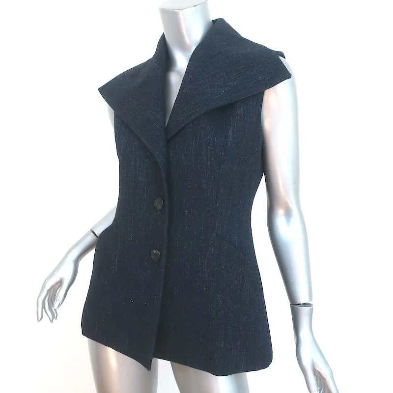 Christian Dior Bar Vest Navy Linen-Wool Size US 8
