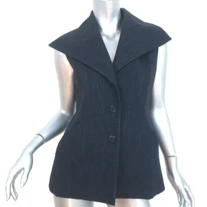 Christian Dior Bar Vest Navy Linen-Wool Size US 8