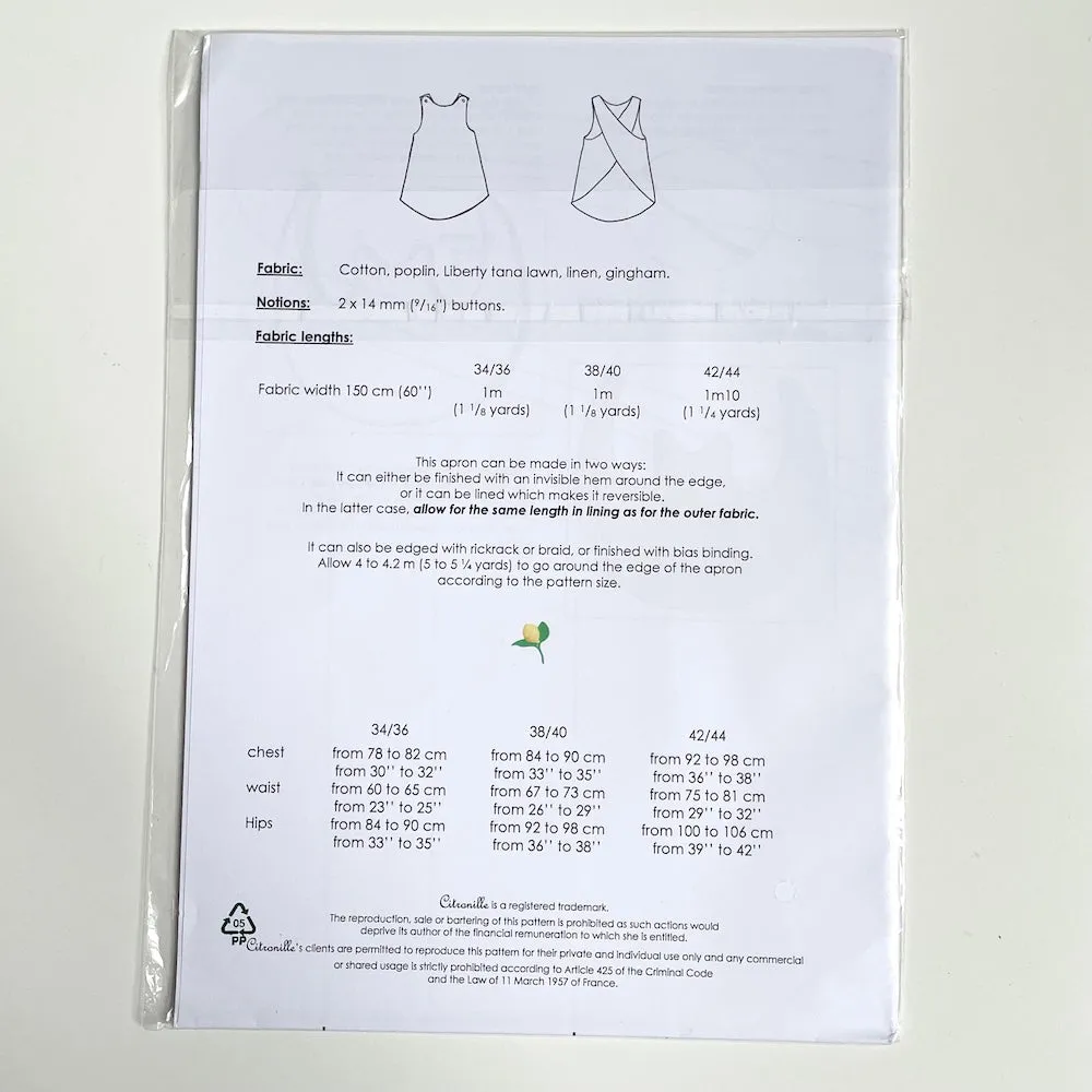 Citronille Patterns : Elsie Apron