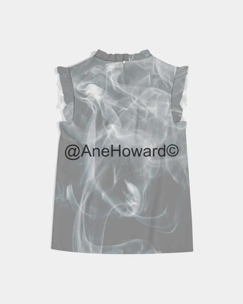 Dark Smoke Women's Ruffle Sleeve Top